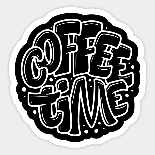 Coffee Time Sticker by Arch City Tees